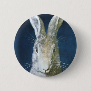 Macaron Rond 5 Cm Lapin de Pâques vintage, Mignonne Lapin Blanc Furi