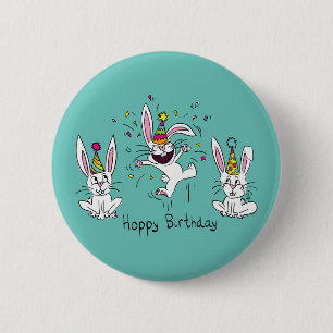 Macaron Rond 5 Cm Lapin drôle Anniversaire Enfants