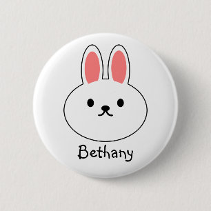Macaron Rond 5 Cm Lapin drôle Bunny 