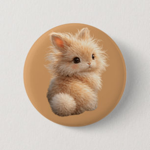 Macaron Rond 5 Cm Lapin flou