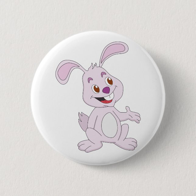 Macaron Rond 5 Cm Lapin mignon (Devant)