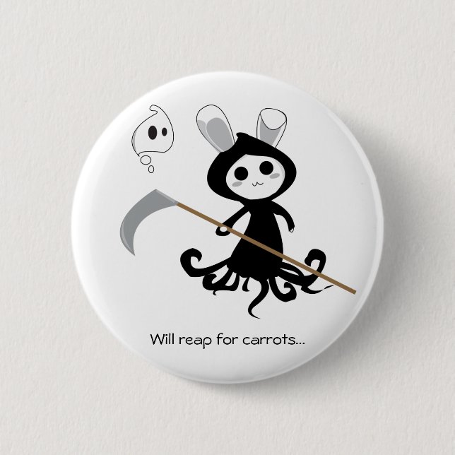 Macaron Rond 5 Cm Lapin sinistre (Devant)