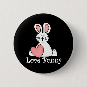 Macaron Rond 5 Cm Lapin Valentine d'amour