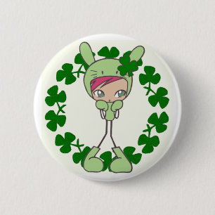Macaron Rond 5 Cm lapin vert