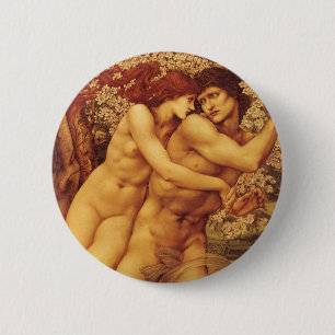 Macaron Rond 5 Cm L'Arbre du Pardon, Sir Edward Coley Burne-Jones