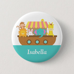 Macaron Rond 5 Cm L'arche de Noé, Animaux mignons pour les enfants