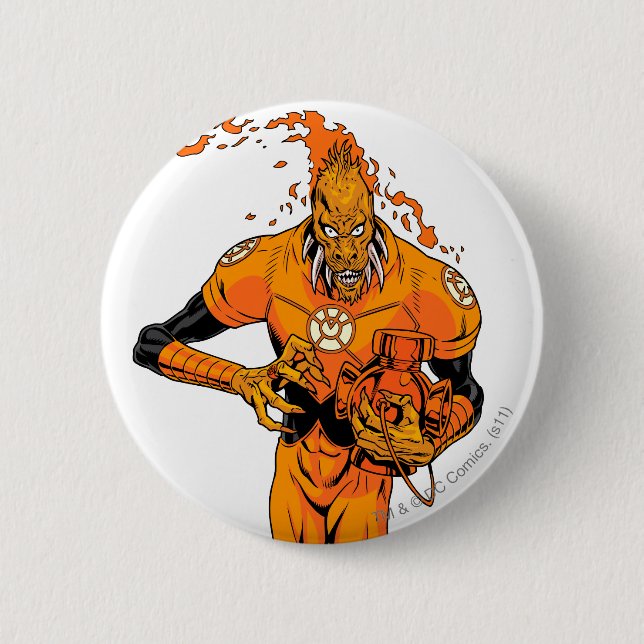 Macaron Rond 5 Cm Larfleeze - Agent Orange 4 (Devant)