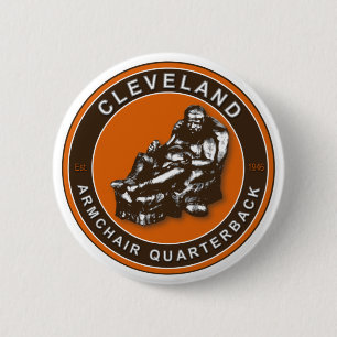 Macaron Rond 5 Cm L'ARMCHAIR QB - Bouton de football Cleveland