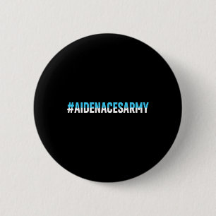 Macaron Rond 5 Cm L'armée d'Aiden lutte contre le cancer Leucémie Ai