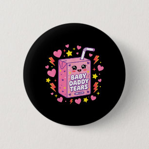 Macaron Rond 5 Cm Larmes de Papa Bébé Kawaii Boîte de Jus Mignon Drô