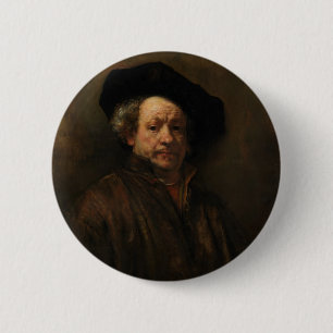 Macaron Rond 5 Cm L'art de l'auto-portrait de Rembrandt van Rijn