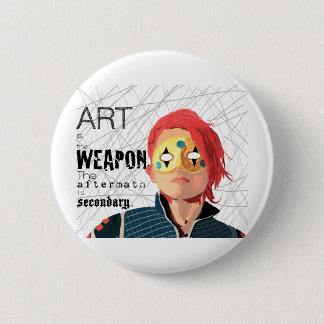 Macaron Rond 5 Cm L'art est l'arme