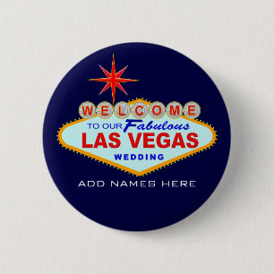 Macaron Rond 5 Cm Las Vegas épousant le bouton