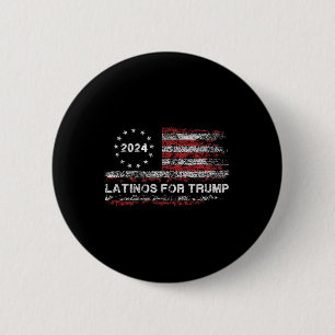 Macaron Rond 5 Cm Latinos Pour Trump - Élection Présidentielle Trump