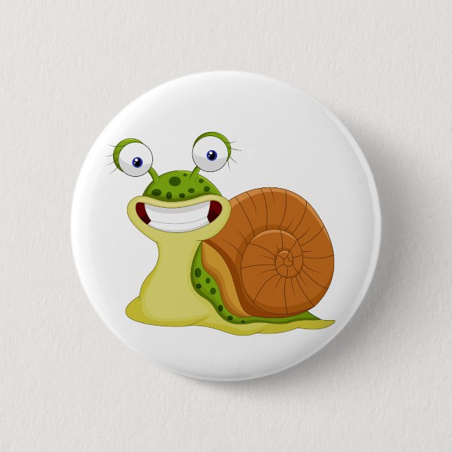 Macaron Rond 5 Cm Laughing Snail (Devant)