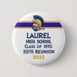 Macaron Rond 5 Cm Laurel High Class of 1970 55th Reunion Button