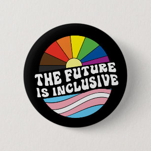Macaron Rond 5 Cm L'Avenir Est Une Fierté LGBT Gay Inclusive