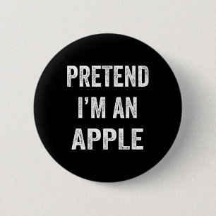 Macaron Rond 5 Cm Lazy Halloween Prétendre Je suis Apple Funny Hallo