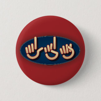 Macaron Rond 5 Cm LDS dans l'ASL. bouton