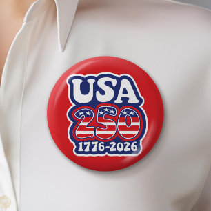 Macaron Rond 5 Cm Le 250e anniversaire de l'Amérique - Groovy USA 25