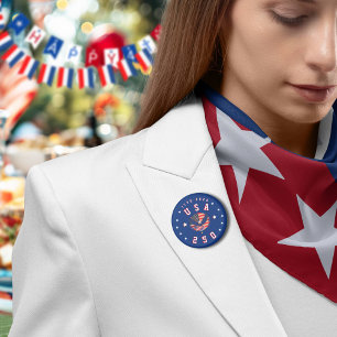 Macaron Rond 5 Cm Le 250e anniversaire de l'Amérique USA 250 1776 20