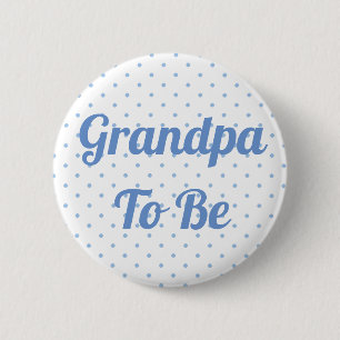 Macaron Rond 5 Cm Le Baby shower bleu pour que le grand-père soit