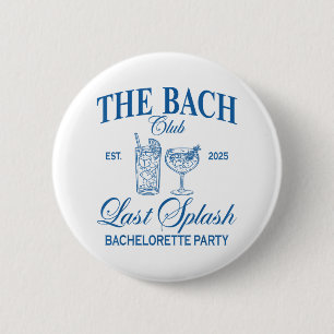 Macaron Rond 5 Cm Le Bach Club 2025 Dernier Splash Beach Bachelorett