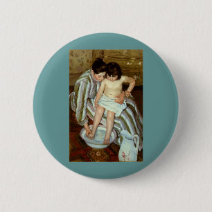 Macaron Rond 5 Cm Le bain de l'enfant de Mary Cassatt (vers 1892)