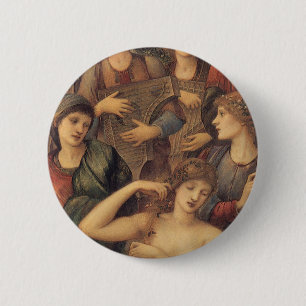 Macaron Rond 5 Cm Le bain de Vénus par Sir Edward Coley Burne-Jones