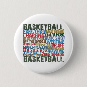 Macaron Rond 5 Cm Le BASKET-BALL NOMME des cadeaux
