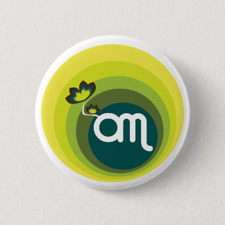 Macaron Rond 5 Cm [le BD] L'OM v 1,0" menthe" - le bouton/insigne