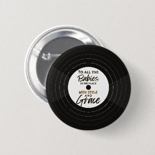 Macaron Rond 5 Cm Le Big One Hip hop des années 90 1er anniversaire/