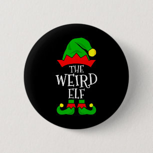 Macaron Rond 5 Cm Le bizarre Elf Funny Matching Family Group Christm