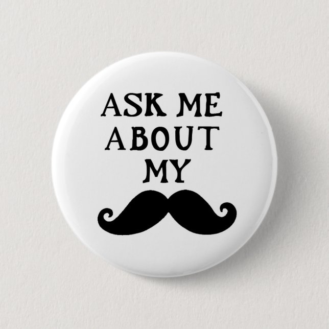 Macaron Rond 5 Cm Le bouton de moustache m'interrogent au sujet de (Devant)