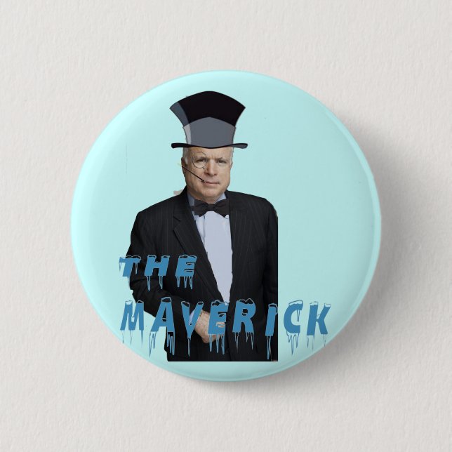 Macaron Rond 5 Cm Le bouton drôle non-conformiste de McCain (Devant)