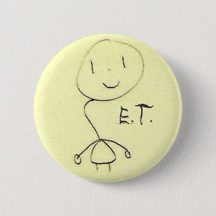 Macaron Rond 5 Cm Le bouton extraterrestre !