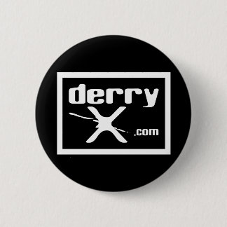 Macaron Rond 5 Cm Le bouton officiel de derryX dans le noir
