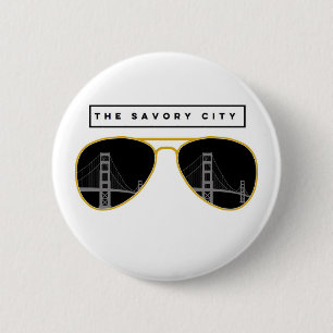 Macaron Rond 5 Cm Le bouton Savory City - San Francisco