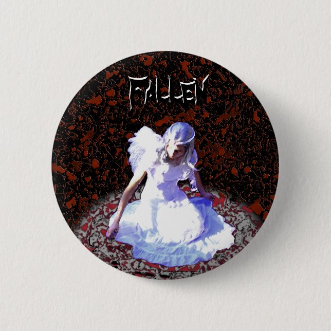 Macaron Rond 5 Cm Le bouton tombé (Devant)