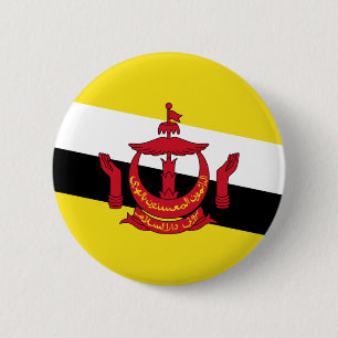 Macaron Rond 5 Cm Le Brunei - drapeau de Bruneian