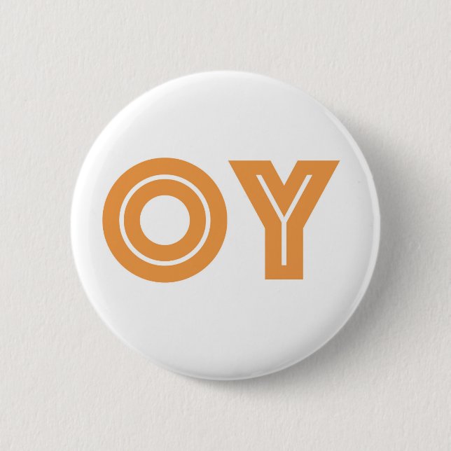 Macaron Rond 5 Cm Le cadeau Bouton-Juif d'OY-Kvetcher (Devant)