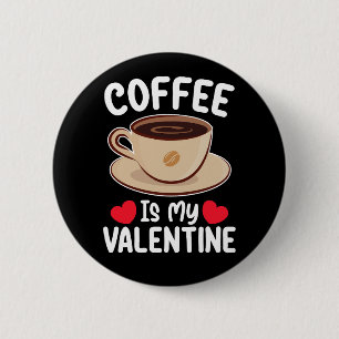 Macaron Rond 5 Cm Le Café Est Ma Saint Valentin Drôle Caféine