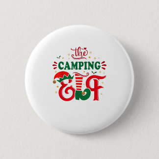 Macaron Rond 5 Cm Le camping elf drôle cadeau de Noël Fa