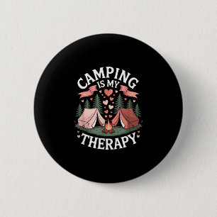 Macaron Rond 5 Cm Le camping est une thérapie amoureux de camp d'ave