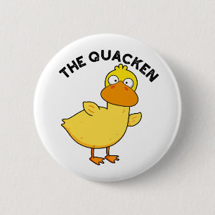 Macaron Rond 5 Cm Le Canard Drôle de Quacken Pun