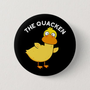 Macaron Rond 5 Cm Le Canard Drôle de Quacken Pun Sombre BG