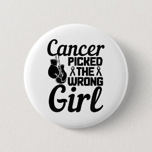 Macaron Rond 5 Cm Le Cancer A Choisi La Mauvaise Fille Le Cancer Du