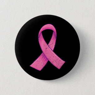 Macaron Rond 5 Cm Le cancer du sein rose ribbon est pour