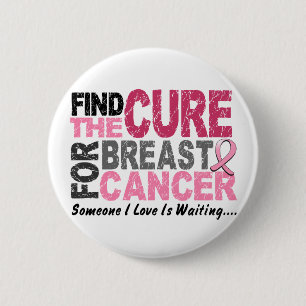 Macaron Rond 5 Cm Le CANCER DU SEIN trouvent le traitement 1