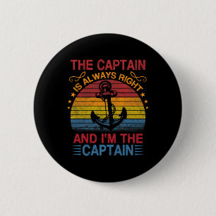 Macaron Rond 5 Cm Le capitaine a toujours raison et je suis le capit